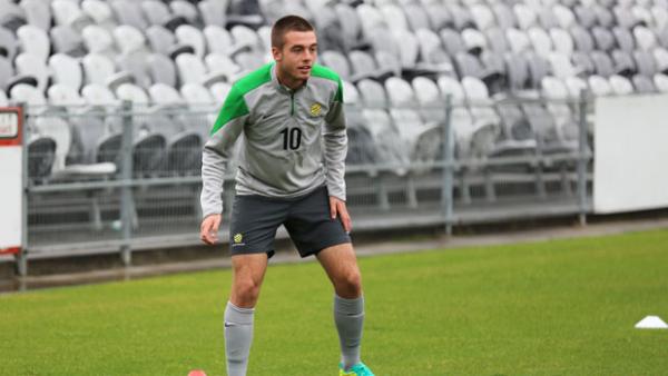 Young Socceroos midfielder Liam Rose.