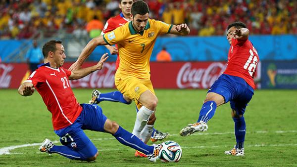 Mathew Leckie was a standout for a gallant Socceroos outfit in their 3-1 loss to Chile.
