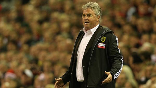 Former Socceroos coach Guus Hiddink taking charge of  FC Anzhi in the Europa League.
