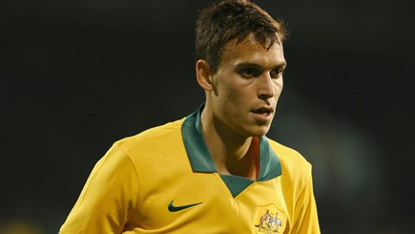 Trent Sainsbury in action for the Socceroos against Saudi Arabia in September.