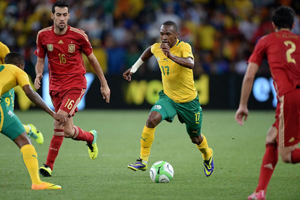 South Africa's Bernard Parker scored the winning goal when Bafana Bafana played Spain last year.