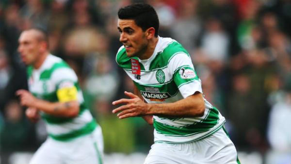 Socceroos midfielder Tom Rogic in action for Celtic.