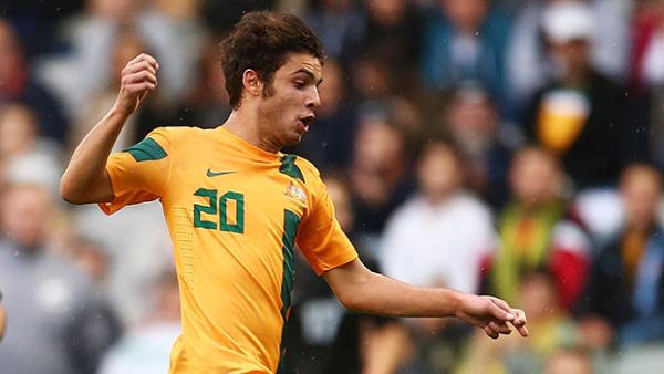 Daniel de Silva in action for the Young Socceroos.