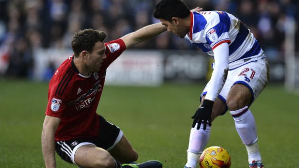 Massimo Luongo on the ball against Fulham in England's Championship.