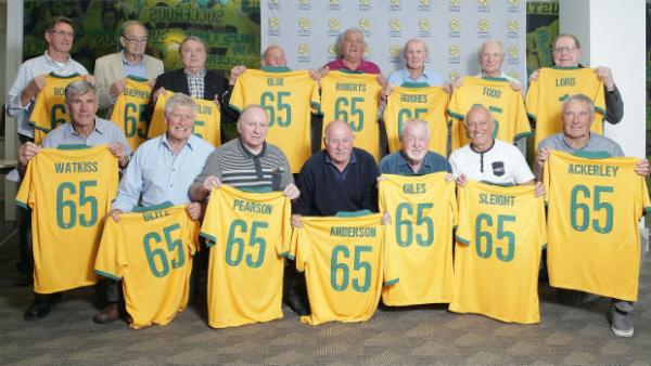 Players from the 1965 Socceroos squad celebrate 50 years since their World Cup qualifying campaign.