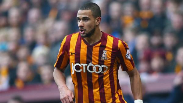 Bradford City's James Meredith on the ball in the FA Cup against Sunderland.