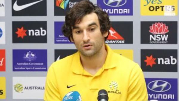 Caltex Socceroos midfielder Mile Jedinak ahead of the 2013 FIFA World Cup qualifier against Iraq.