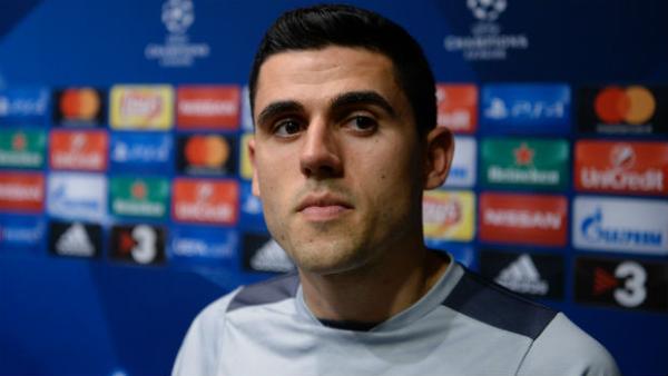 Celtic midfielder Tom Rogic at Monday's UCL press conference.