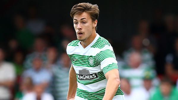 Jackson Irvine in action for parent club Celtic.