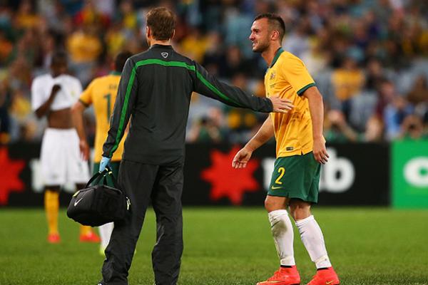 Defender Ivan Franjic was substituted early in the second half after picking up a knee injury.