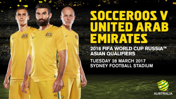 The Caltex Socceroos will host UAE in a World Cup Qualifier at Sydney Football Stadium in March.