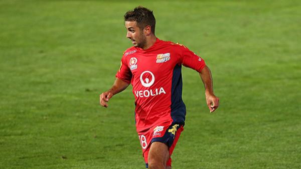 Zullo in action for Adelaide United last season, on loan from FC Utrecht.