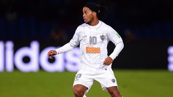 Ronaldinho in action for Brazilian side Atletico Mineiro.