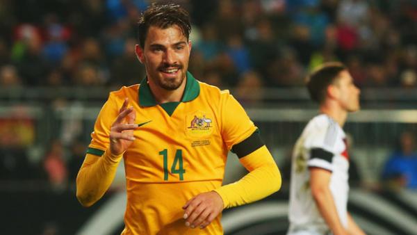 James Troisi celebrates after scoring against Germany in 2015.