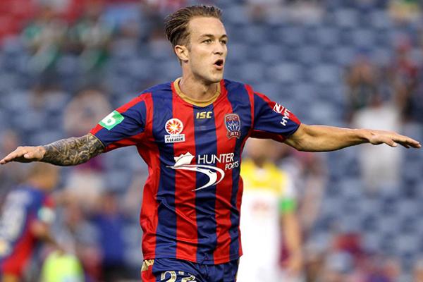 Newcastle Jets striker Adam Taggart is being touted as a Socceroos World Cup bolter