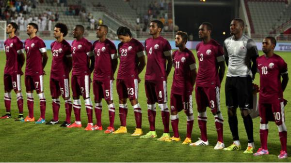 The Qatar starting XI that took on the Socceroos prior to kick off.