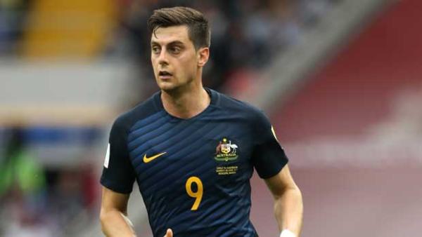 Caltex Socceroos striker Tomi Juric has been sent off in the dying stages of his latest match with FC Luzern.
