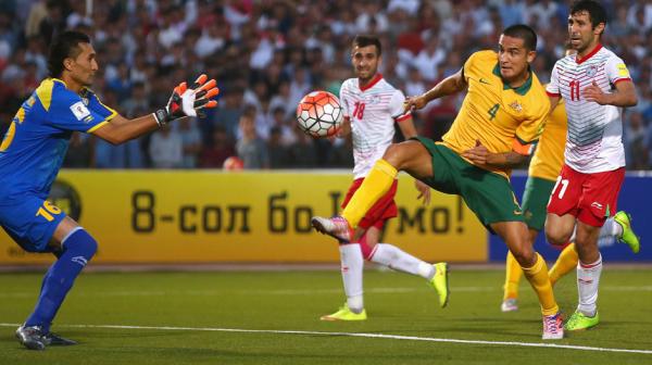 Tim Cahill netted a brace in Australia's 3-0 win over Tajikistan.