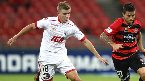 Riley McGree (left) has been called up to the Caltex Socceroos squad.