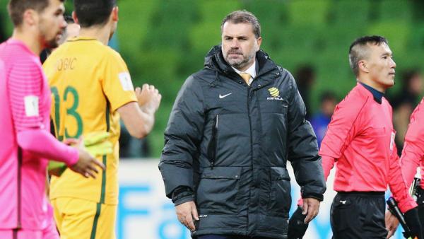 Ange Postecoglou looks on following Australia's 2-1 win over Thailand.