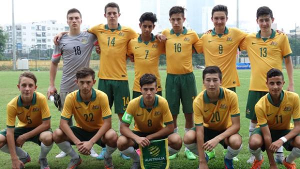 The Joeys XI which started the match against Guam.
