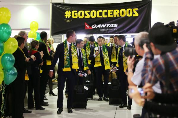 The Socceroos were given a rousing send off before departing for the World Cup in Brazil