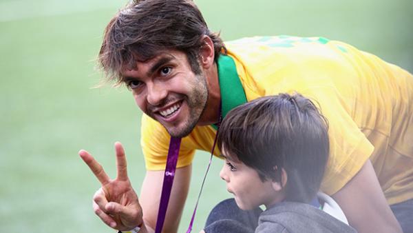 Brazilian legend Kaka meets fans at the World Cup in Sao Paulo.