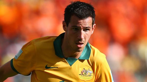 McGowan in action for the Socceroos at the World Cup in Brazil.