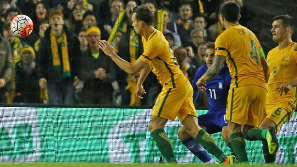 Trent Sainsbury found the net in China overnight.